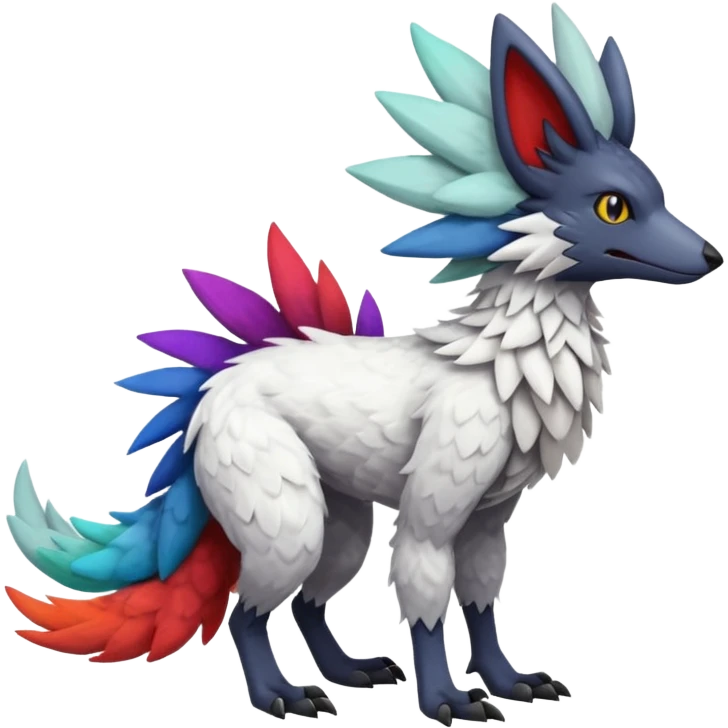 Sergal-Trico-Silvally-Fakémon-creature-fusion (full body) emoji