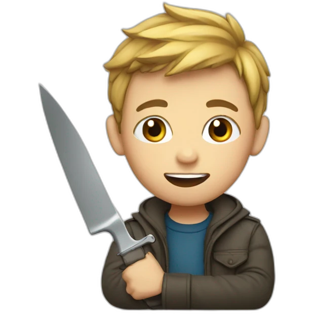 Boy with knife  emoji