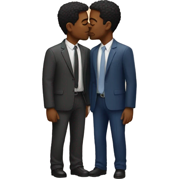 Two men kissing  emoji