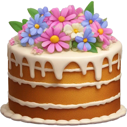cake with flowers emoji