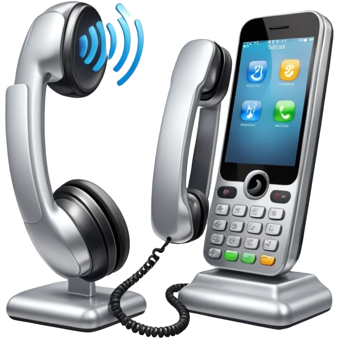 two phones ringing emoji