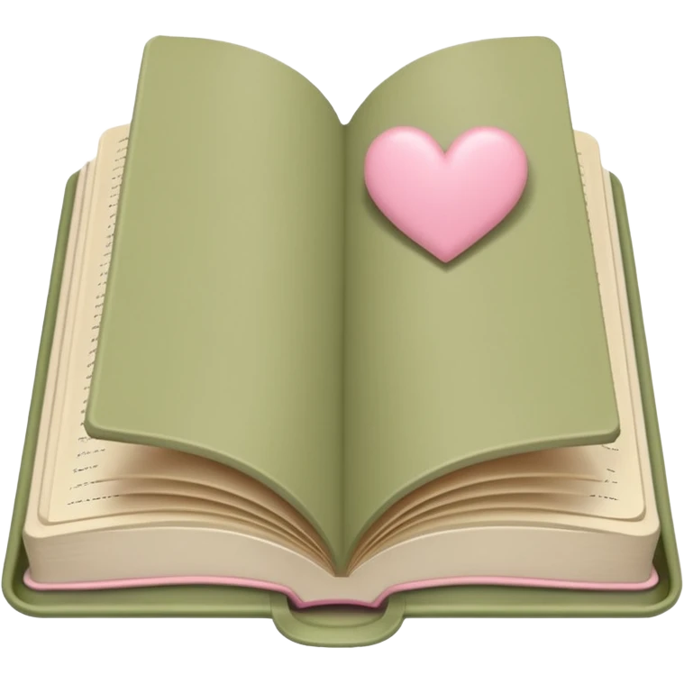 Khaki Open book in a girly style emoji