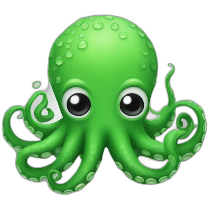 Green octopus emoji
