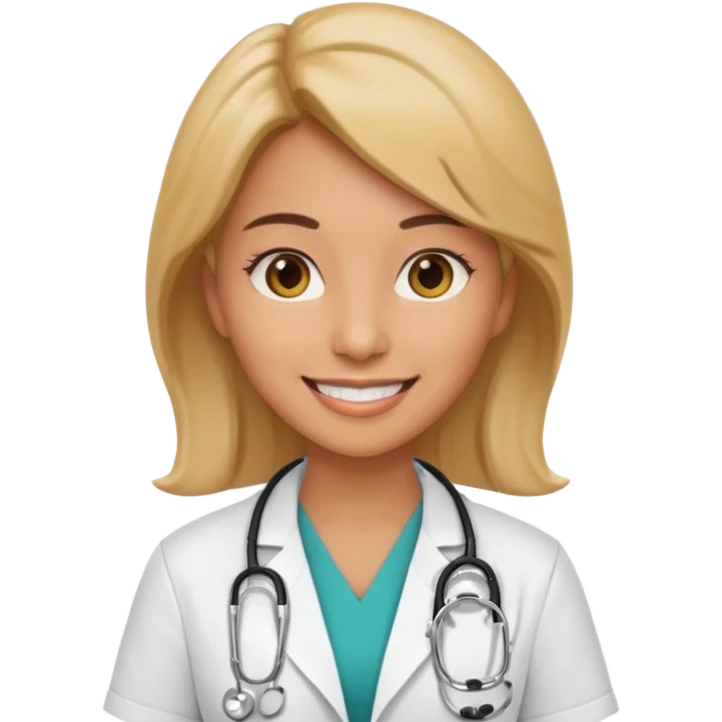 faça uma medica MULHER em forma de emoji em png emoji