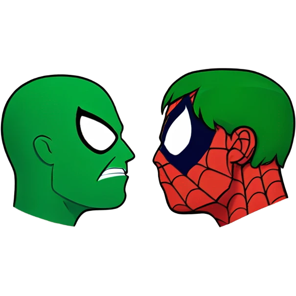 Spiderman kiss hulk emoji