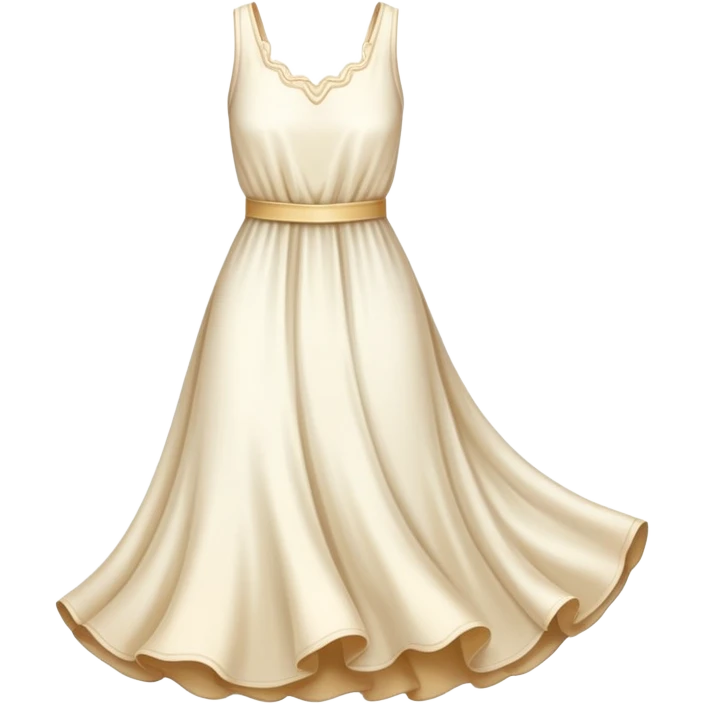 Milk-colored dress emoji