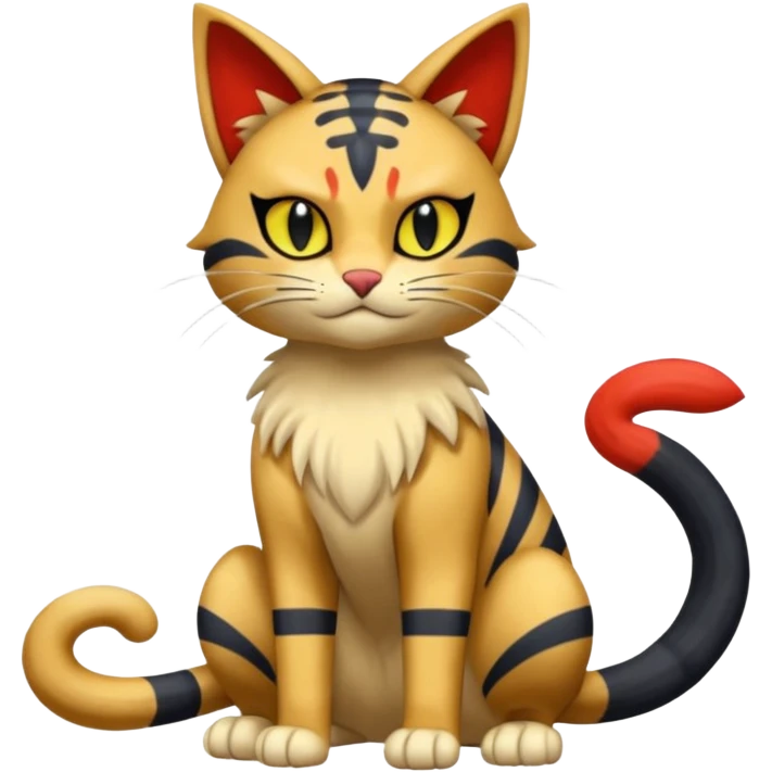 Meowth-Litten-Bastet-Fakémon-hybrid-creature (full body)  emoji