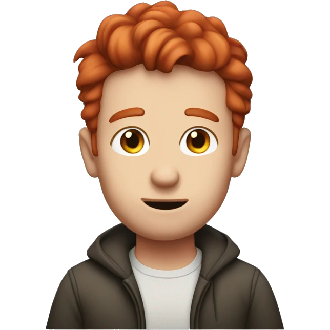 steven hoking with red hair emoji