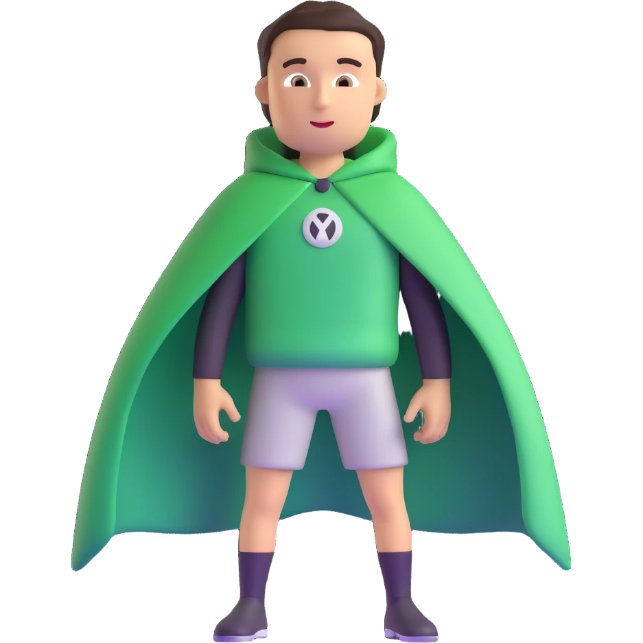 green sport cape emoji