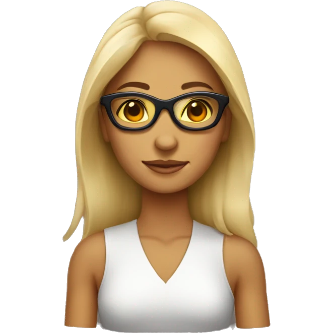 Mujer con gafas de sol emoji