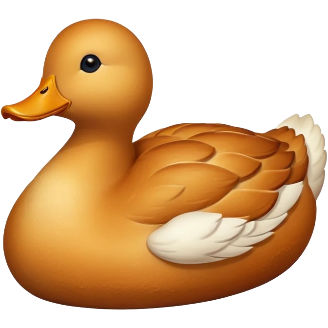 bread loaf shaped like a duck, golden brown crust emoji