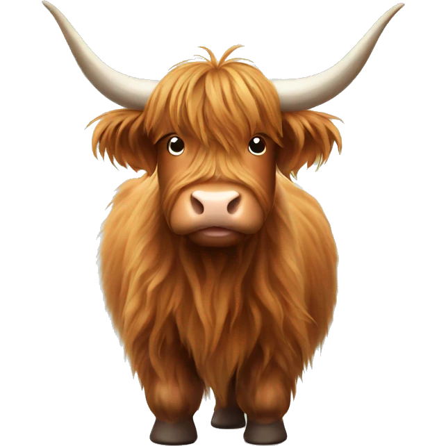 Christmas highland cow emoji