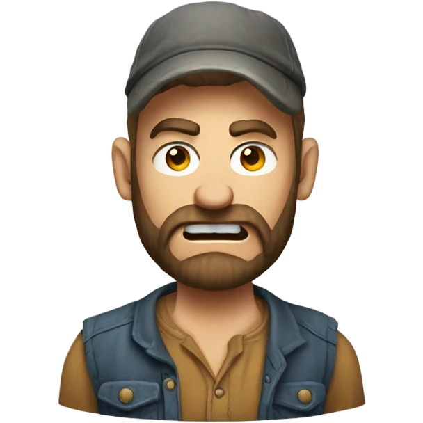 Angry Hillbilly in a diesel truck emoji