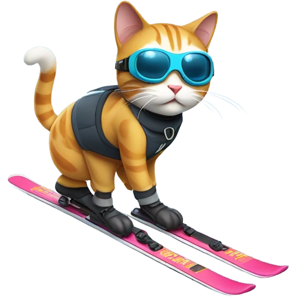 Cat on skis emoji