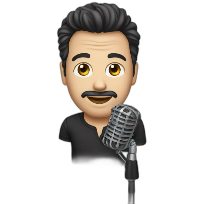 daniel balavoine with a mic emoji