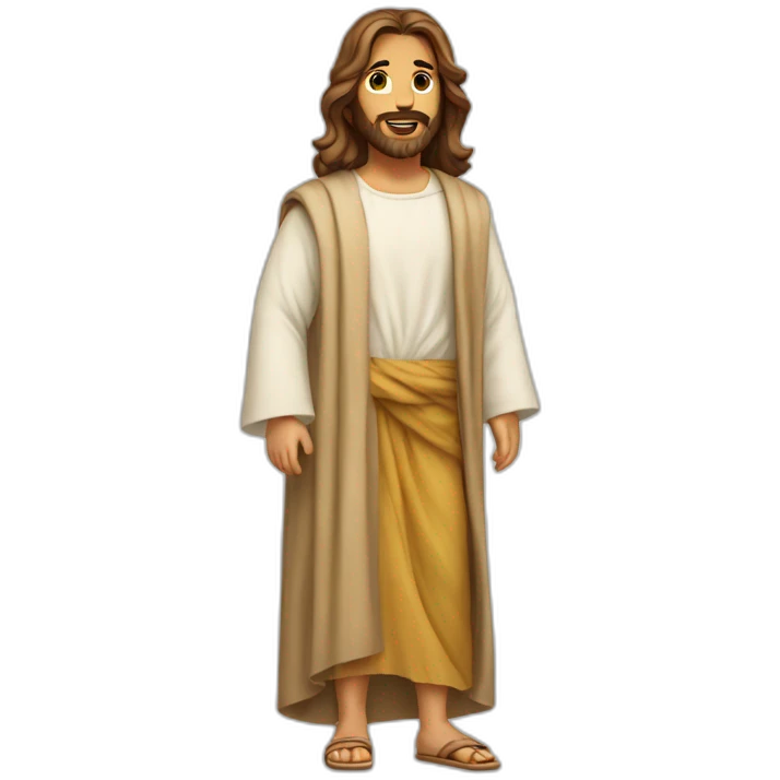 Jesus with summer clothes  emoji