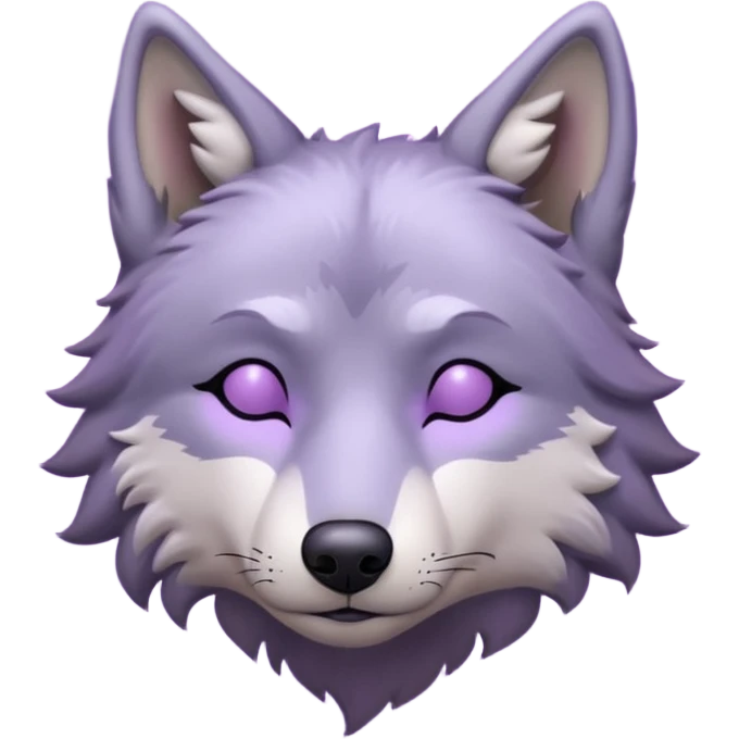 A wolf of winterfell from game of thrones sleeping under lilac stars emoji