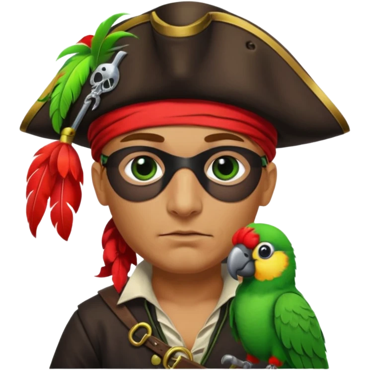 pirate and parrot emoji