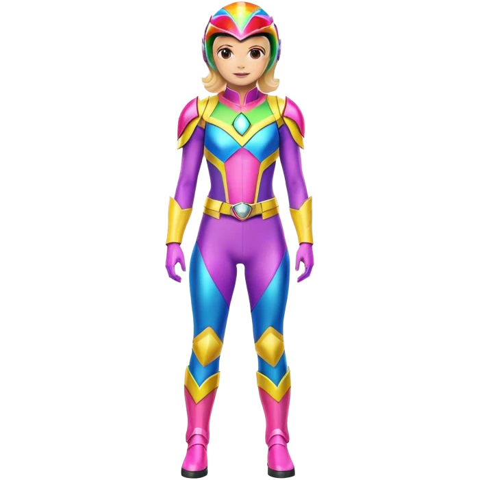  Female rainbow Power ranger full body emoji