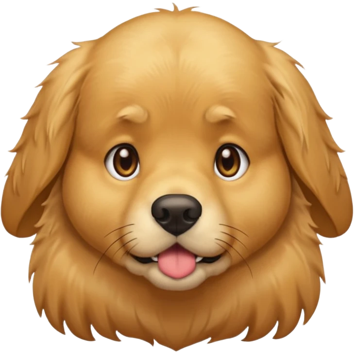 golden retriever with a very sad expression emoji