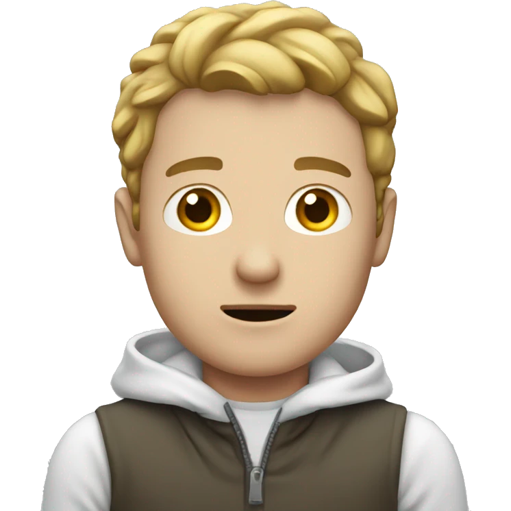 white man with cold emoji