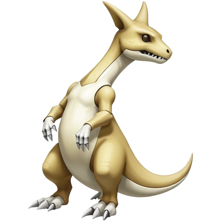 Shiny Exotic Excessive Mysterious Cubone-Marowak-Pokémon-Fakémon-hybrid-creature (full body) emoji