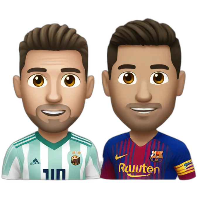 Ronaldo vs Messi emoji