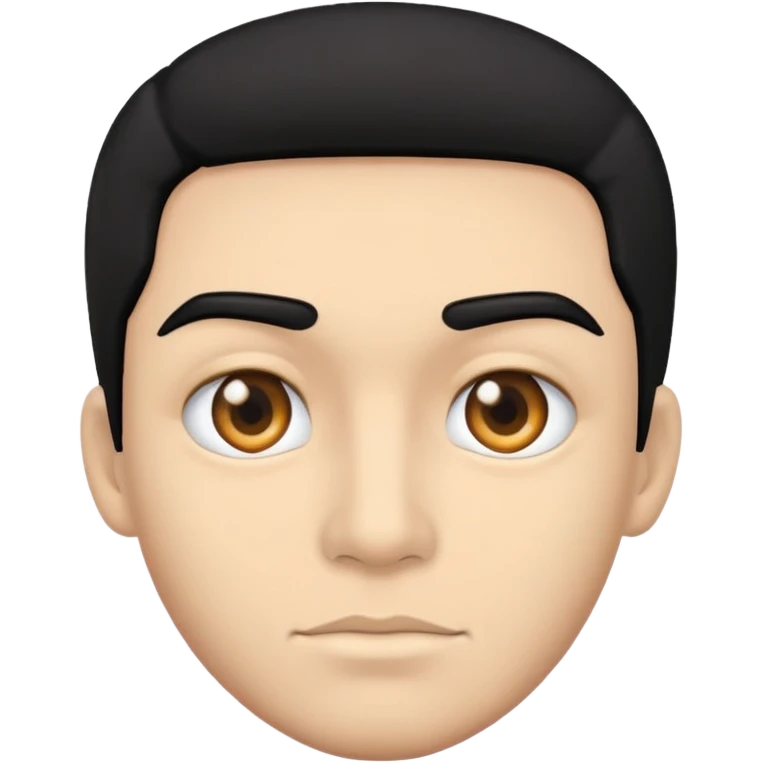мужчина с черными глазами, волосами  emoji