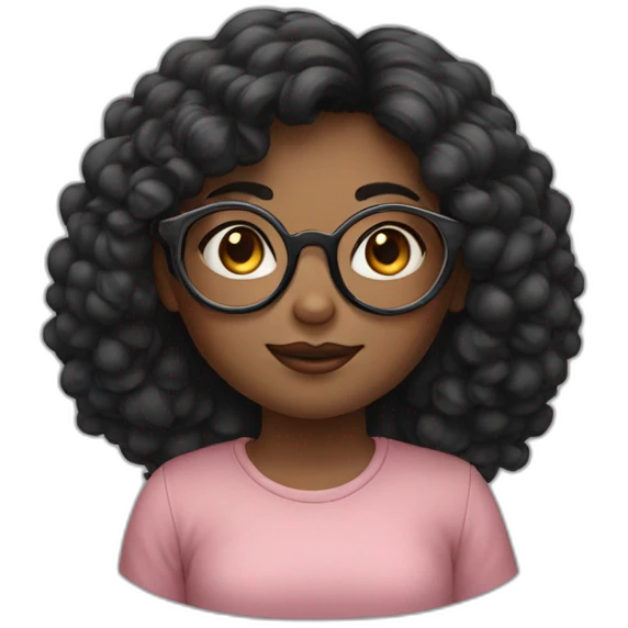 a girl with big round glasses  emoji