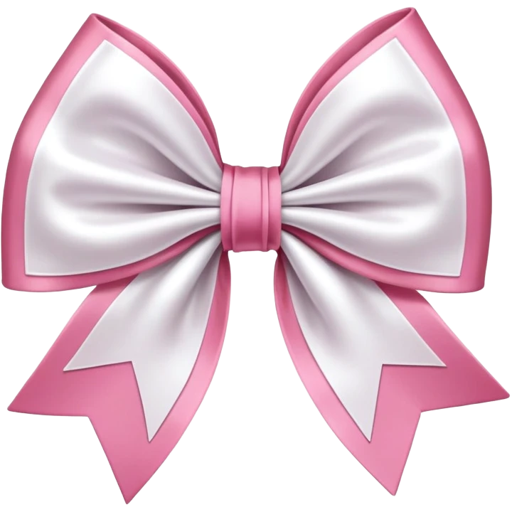 bow pink and white emoji