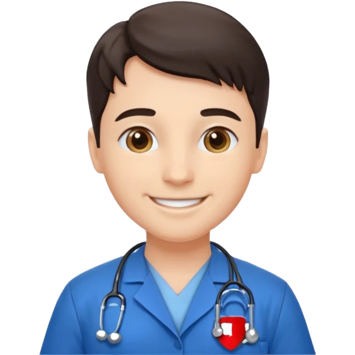 blue uniformed doctor emoji