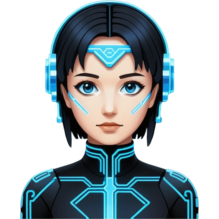 tron  female pixel art emoji