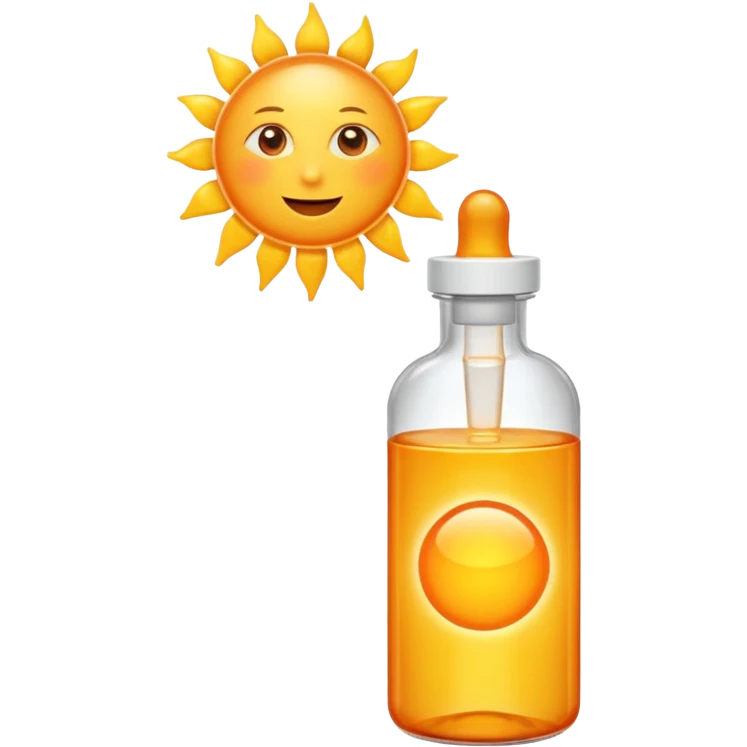 Vitamin A Retinol  and sun emoji
