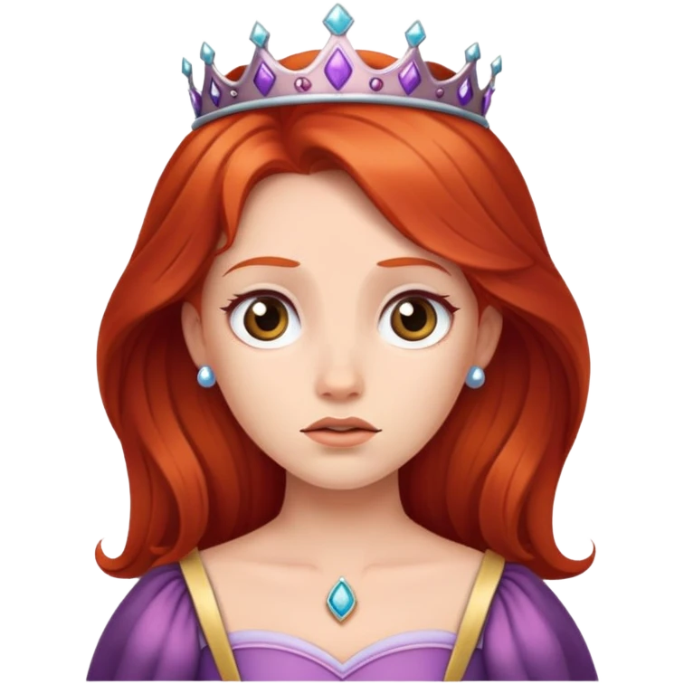 Princesa peliroja cuestionando  emoji