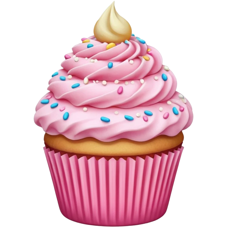 Cupcake with pink icing emoji