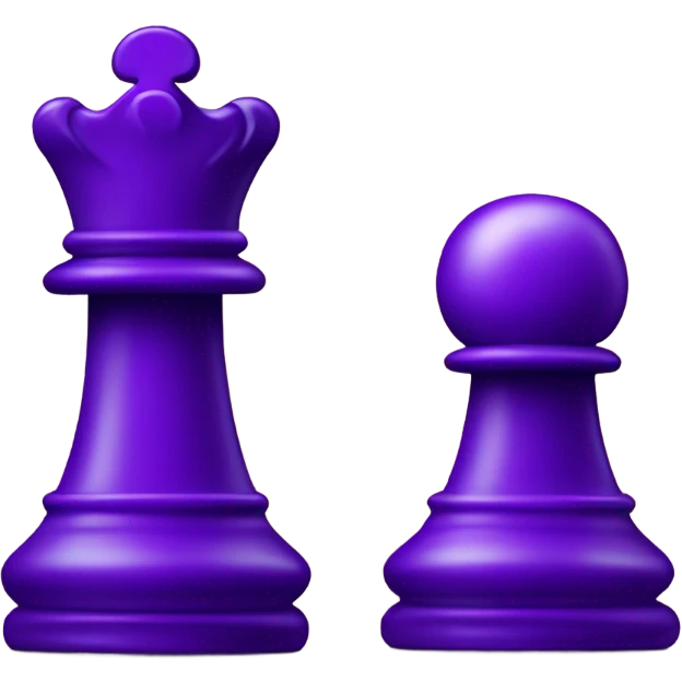 purple chess piece pawn split down the middle with a dark purple  emoji