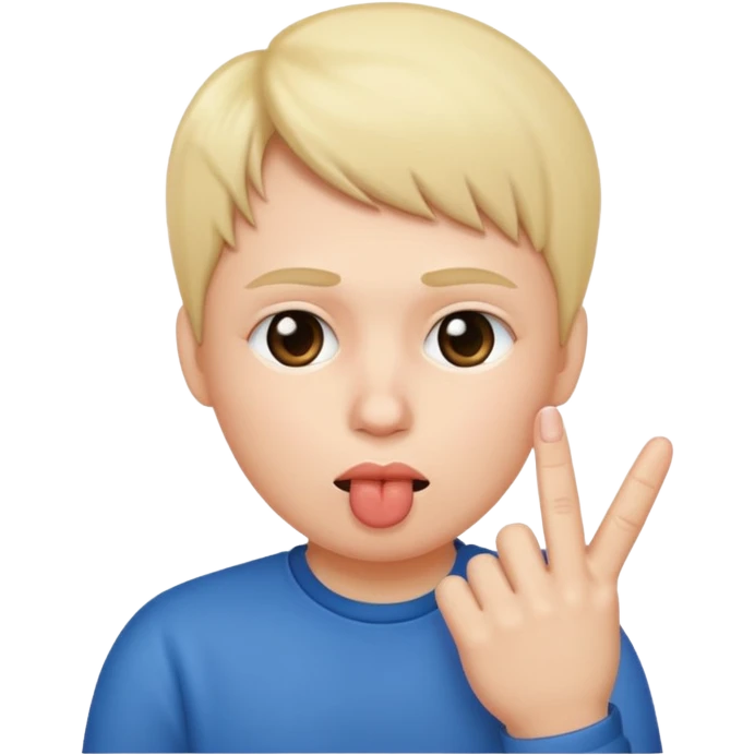 Middle finger, Kissy face emoji