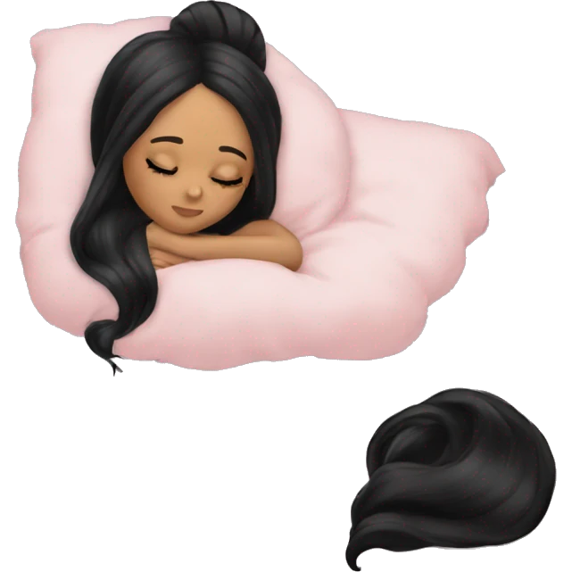 Ariana Grande sleeping with black hair  emoji