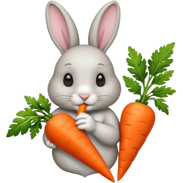 Rabbit and carrot  emoji