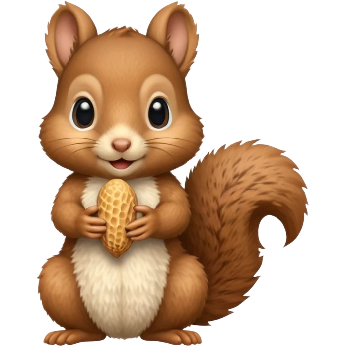 baby squirrel hold a peanut emoji
