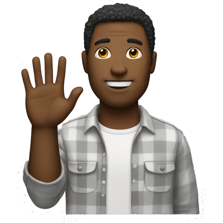 Man with T hand full body emoji