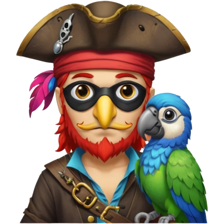 pirate and parrot emoji