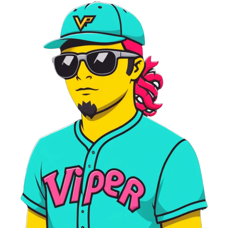 guy with mullet and baseball cap, wearing polarized Pit Viper glasses emoji