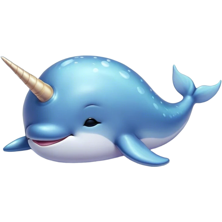 Meme-Worthy cute Sleeping Narwhal Portrait Emoji, Head resting peacefully with a contented smile, showcasing a luxuriously smooth form with a gentle tusk accent, eyes closed in a serene slumber, Simplified yet hilariously adorable features, highly detailed, glowing with a soft, drowsy glow, high shine, relaxed and utterly lovable, stylized with an air of playful laziness, bright and heartwarming, soft glowing outline, capturing the essence of a comically sleepy sea unicorn that feels destined to become the next viral sensation of adorable rest! emoji