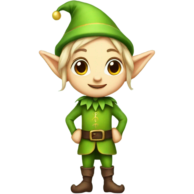 Cute elf full body  emoji