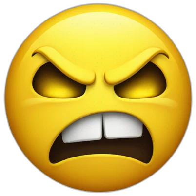 Angry yellow smiley emoji