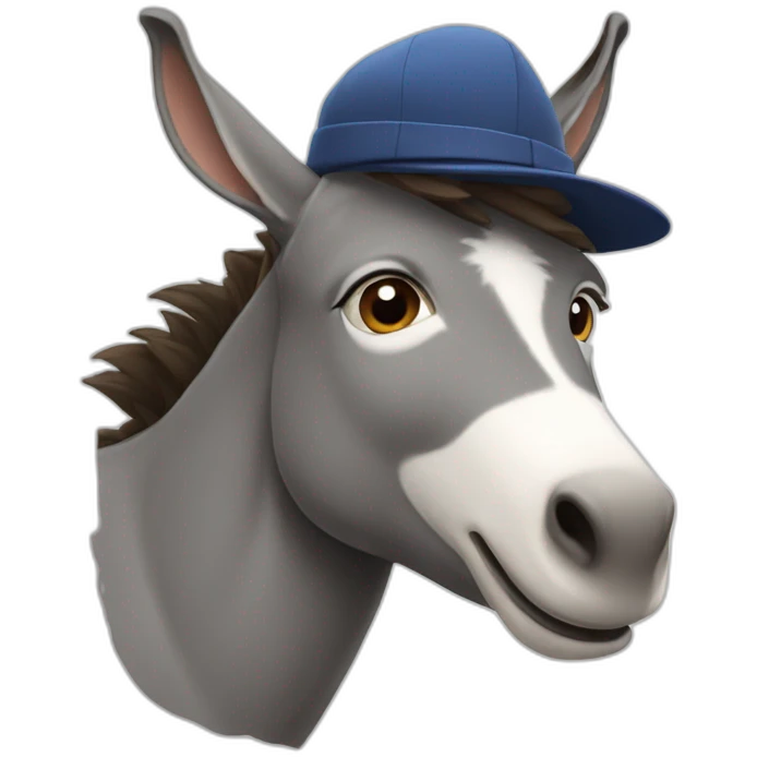 French donkey with a beret emoji
