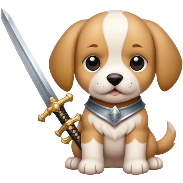 puppy a sword emoji