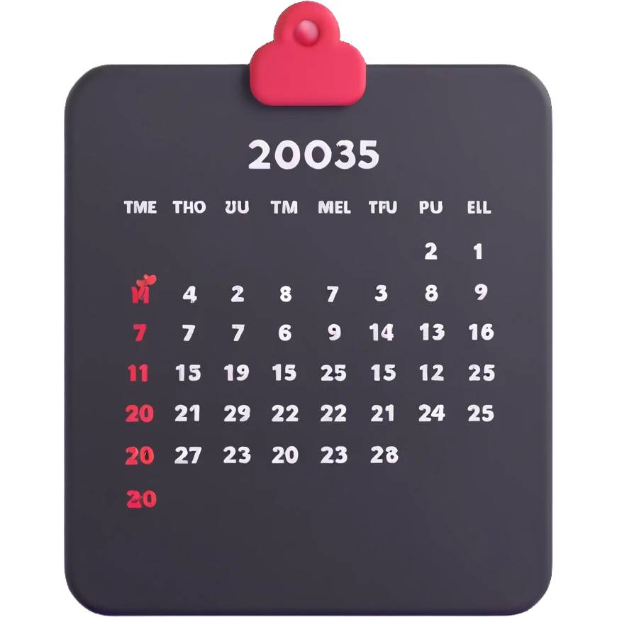 December 2025 calendar emoji
