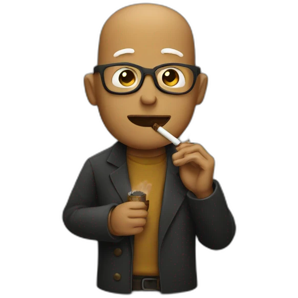 man smoking cigarets emoji